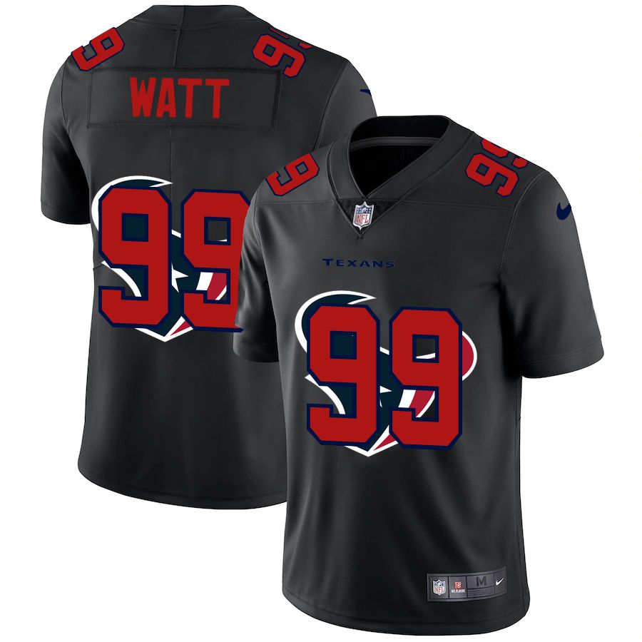 Men Houston Texans #99 Watt Black shadow Nike NFL Jersey